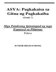 asya pagkakaisa sa gitna ng pagkakaiba pdf|GRADE 7 Teachers Guide (TG) .